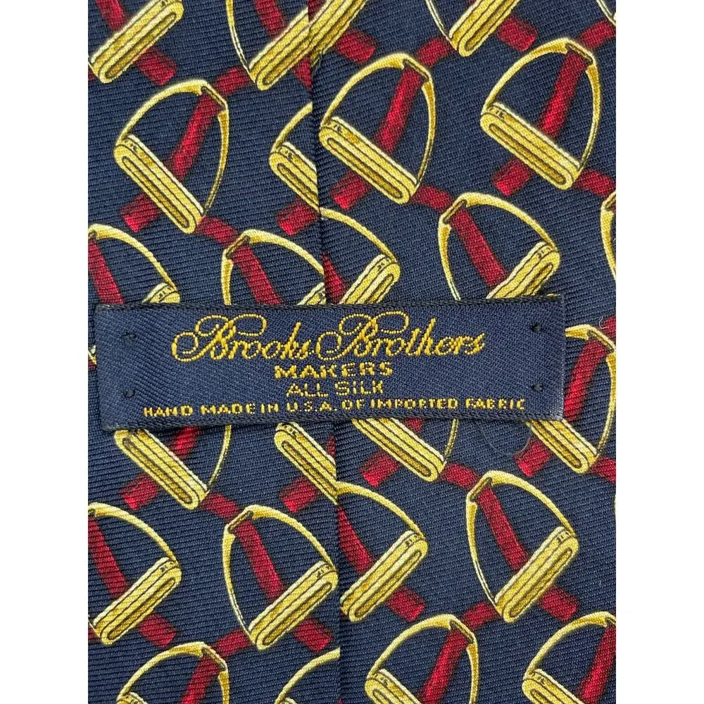 Brooks Brothers Makers Tie Men Geometric 100% Silk 3.5